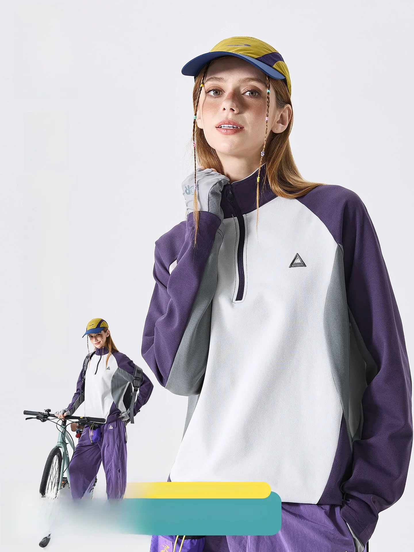 LAZY DAY Outdoor Half Zip Moisture Wicking Long Sleeve T-Shirt Women's Simple Sport Cycling Clothes Quick Dry Travel Universa...