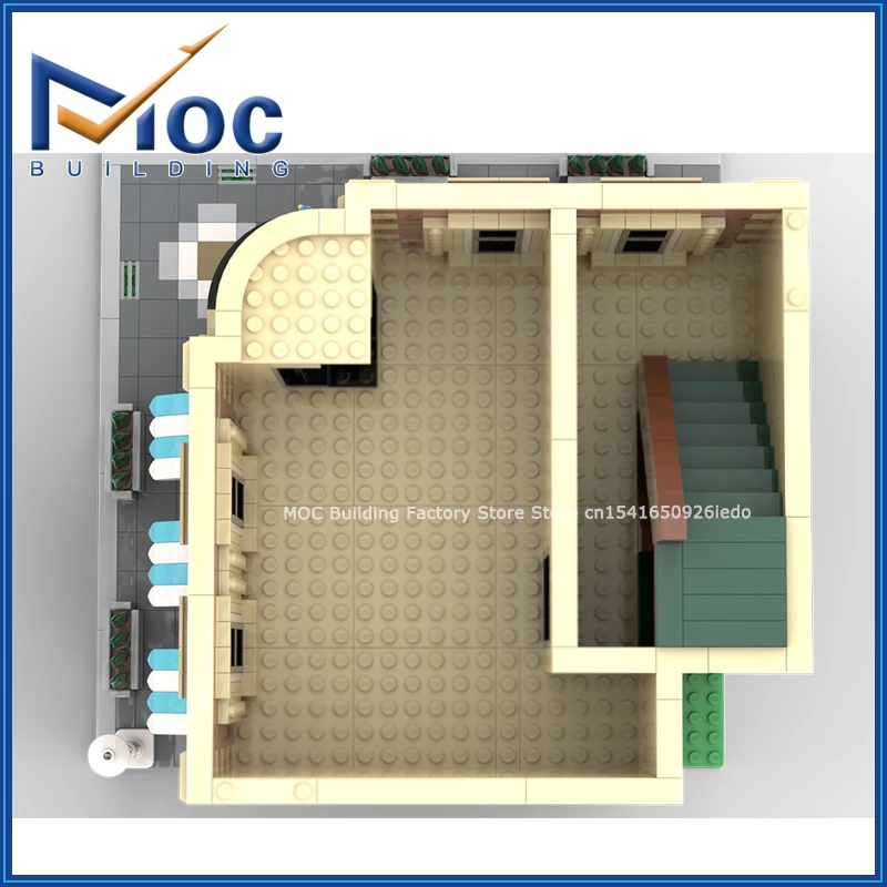 MOC اللبنات الزاوية الشقق وحدات العمارة نموذج DIY تجميع الطوب جمع عرض اللعب هدايا عيد الميلاد الإبداعية
