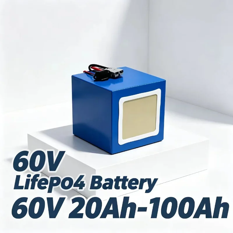 60V LiFePO4 Deep Cycle Battery 20Ah 30Ah 40Ah 50Ah 60Ah 100Ah, Built-in Smart BMS Lithium Iron Phosphate Pack for 2KW 3KW 5KW El