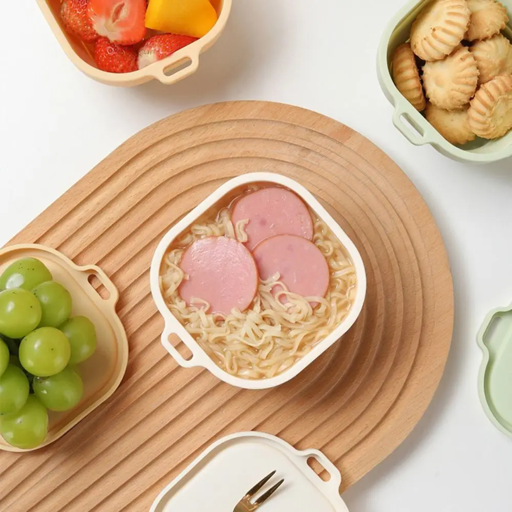 

400ml Foldable Lunch Box Portable with Lid Camping Bowls Large Capacity Non slip bottom Food Storage Container Outdoor