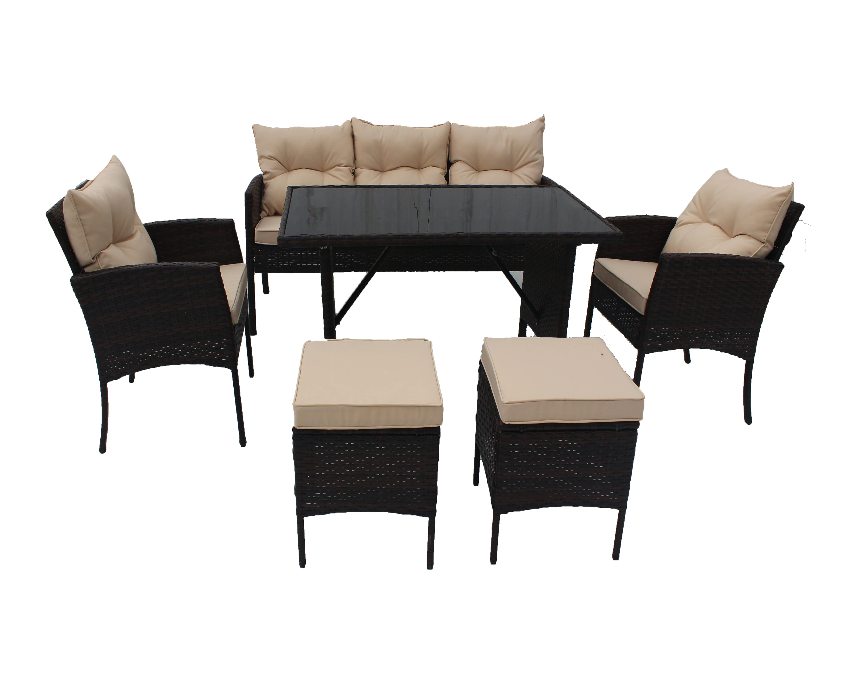 

Outdoor Furniture Garden Set Plastic Resin Rattan Wicker Garden Sofa Patio Outdoor Rattan Furniture Salon De Jardin Exterieur