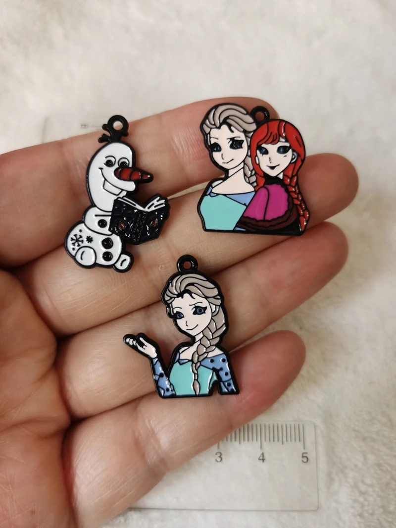 

10 Pieces Disney princess Jewelry Making Pendant DIY Earring Necklace Bracelet Accessories Alloy Diy Decoration Pendant