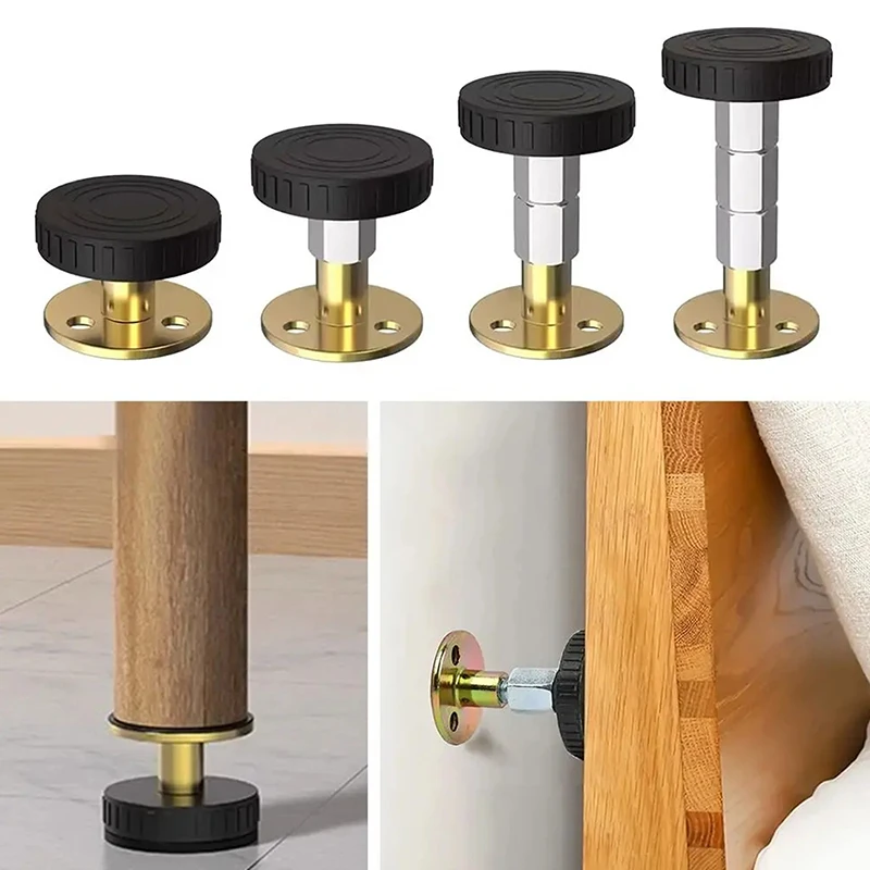 Adjustable Furniture Legs Threaded Bed Frame Anti-Shake Headboard Stoppers Fixer For Cabinets Sofas Prevent Loosening Bedside