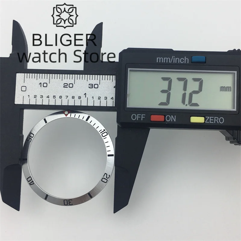 BLIGER-السيراميك أو الألومنيوم مشاهدة الحافة إدراج ، أجزاء ملحقات ساعة ، 39 مللي متر الحال ، 37.2 مللي متر x 31.4 مللي متر