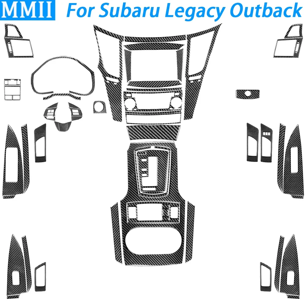 

For Subaru Legacy Outback 2010 2011 2012 2013 2014 Carbon Fiber Gear Shift Air Outlet Panel Set Car Interior Accessories Sticker