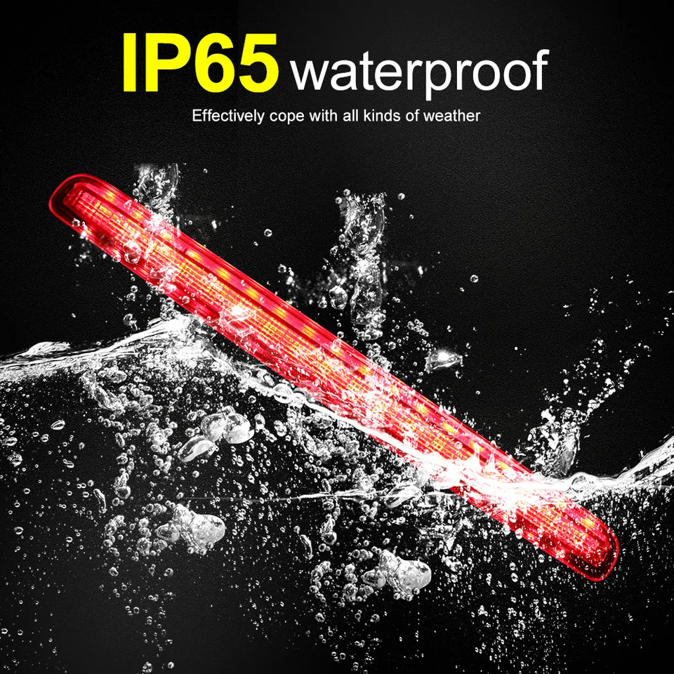 3ème Feu Stop LED Pour VW Caddy MK3 MK4 - Lentille Rouge CHMSL Haute Luminosité