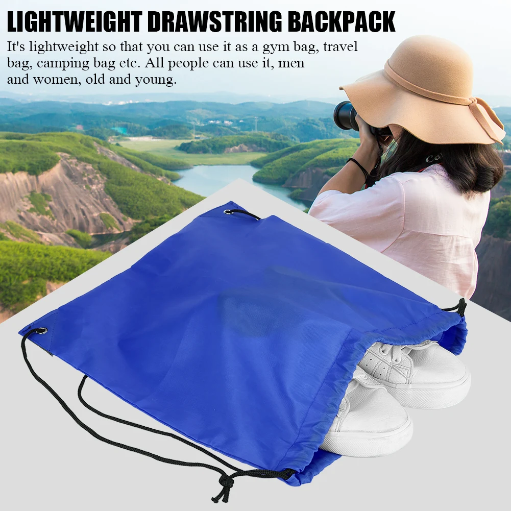 

Bag Pouch Sack Waterproof Drawstring Bag Waterproof Drawstring Backbag Outdoor Travel Sports Gym Storage Bag for Men and Women