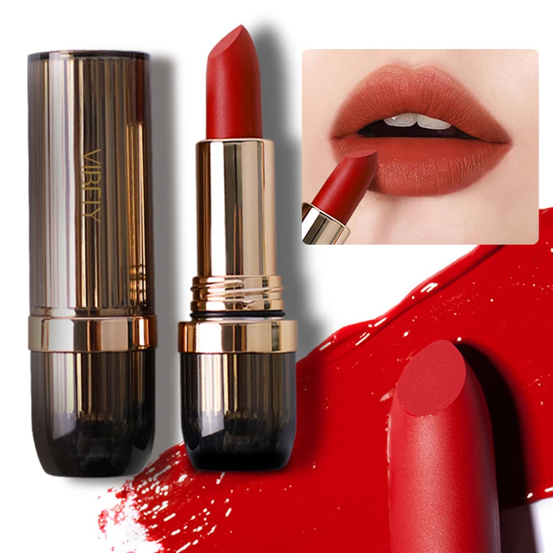 

6-Color Matte Lipstick Non-Fading Non-Stick Cup Long-Lasting Velvet Finish Smooth Matte Lip Color Waterproof Smudge-proof Makeup