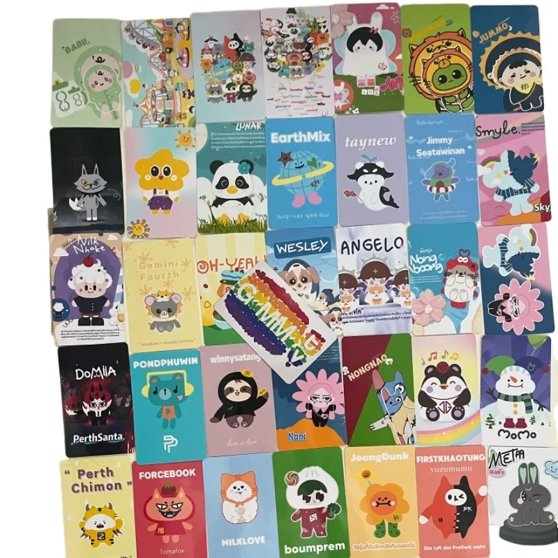 

35PC/SET GMMTV Mascot Small Card Pondphuwin Firstkhaotung Joongdunk Jimmysea Earthmix Geminifourth Winnysatan Bus Card Stickers