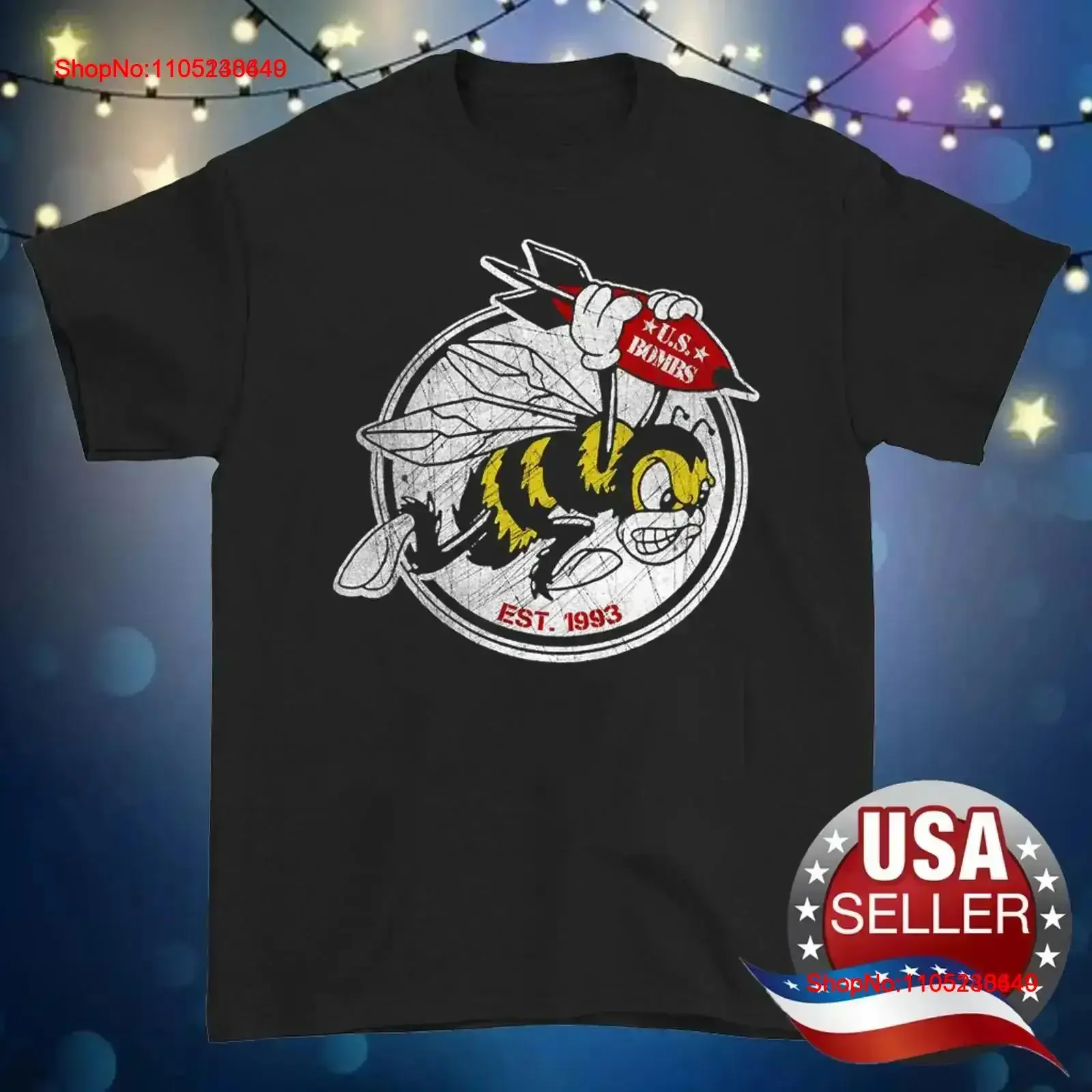 HOT U S Bombs rock band black T shirt tee All sizes 5Xl JM564 vintage Washed Stylish Breathable streetwear Soft vintage Washed