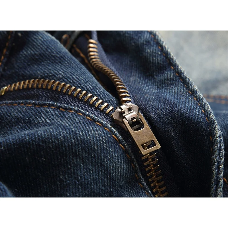 Nostalgic Ripped Jeans Men's Unique Embroidery Design Fashion Street Fashion Elastic Slim Fit Skinny Motorcycle Retro Trousers