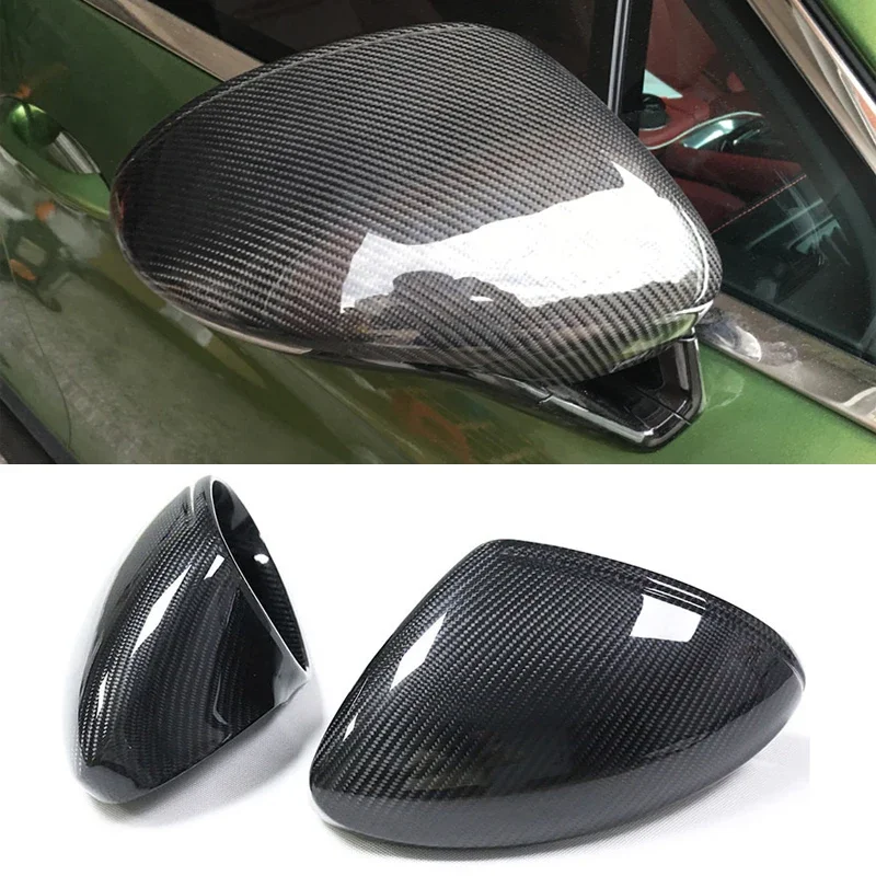 For Porsche 718、982 Dry Carbon Fiber Rearview Mirror Housing Rearview Mirror Cover Left &right Hand Drive Paste and Replacement