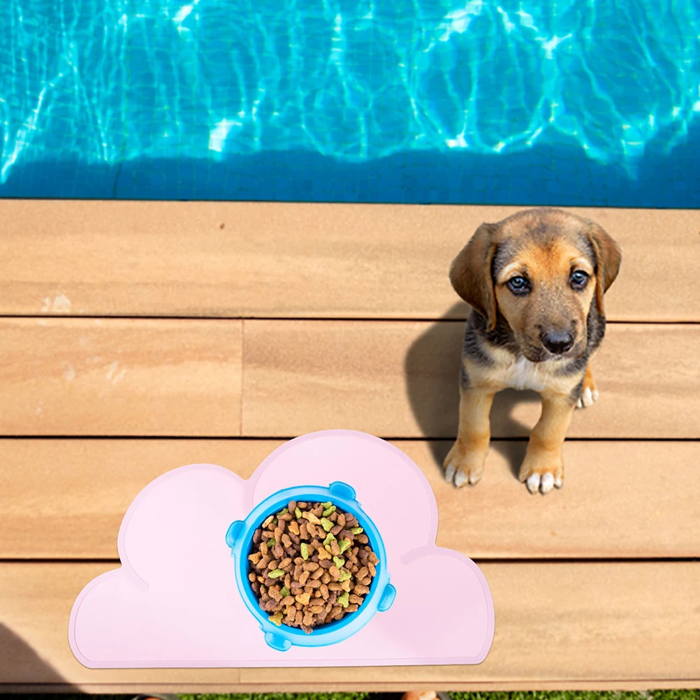 

Thick Reusable Silicone Pet Feeding Mat Waterproof Anti-Leak Cat Dog Bowl Cushion Non-Slip Floor Protector Decorative for Pets