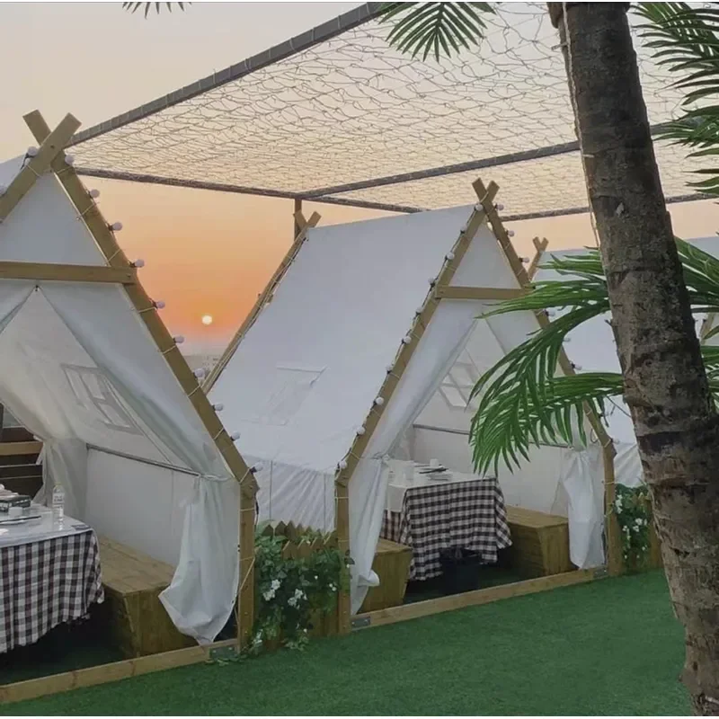 for Outdoor Triangle Tent Star Hot Pot Catering Barbecue Rooftop Bed and Breakfast Fire Rain Scenic Camping