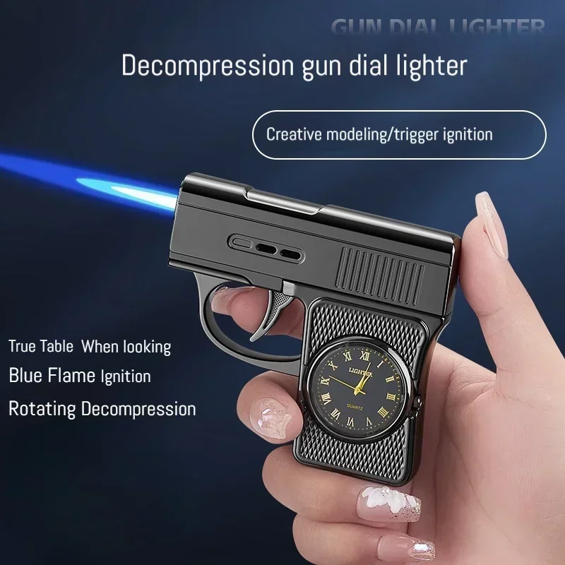 

New Windproof Watch Lighter Gas Spray Gun Lighter Jet Blue Flame Decompression Genuine Watch Lighter Cool Smoking Gift Lighters