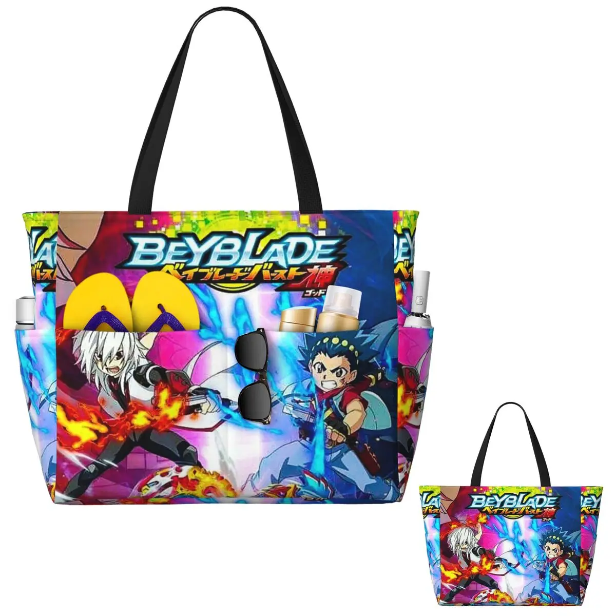 Beyblade Burst Evolution sac fourre-tout de plage Sport Gym Yoga Duffle grand sac fourre-tout femmes sac de voyage sac de Fitness