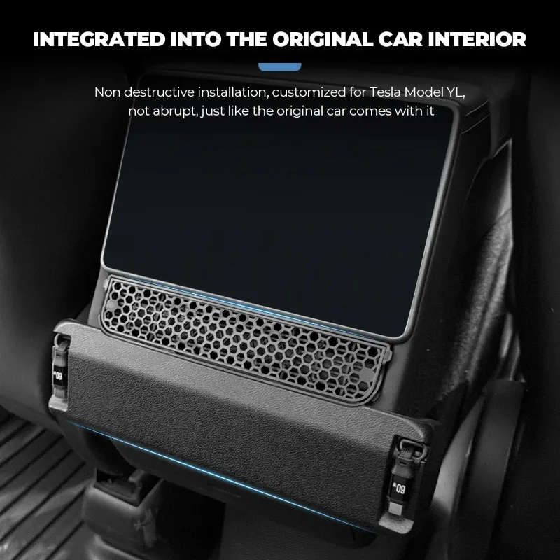 1pc for Tesla Model YL Juniper Center Console Rear Air Vent Cover Dual 60W Fast Charging Dock Station Dust Cover Accessory 2026
