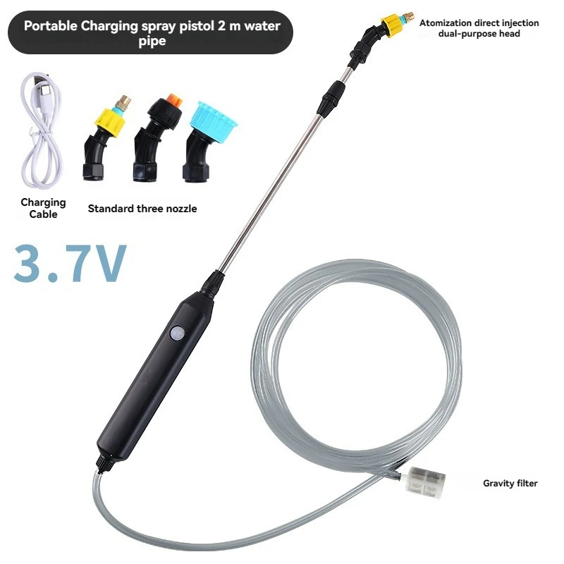 5L Electric Sprayer USB Rechargeable Handheld Sprayer Bottle Telescopic Handle with Shoulder Strap Garden Watering Tool