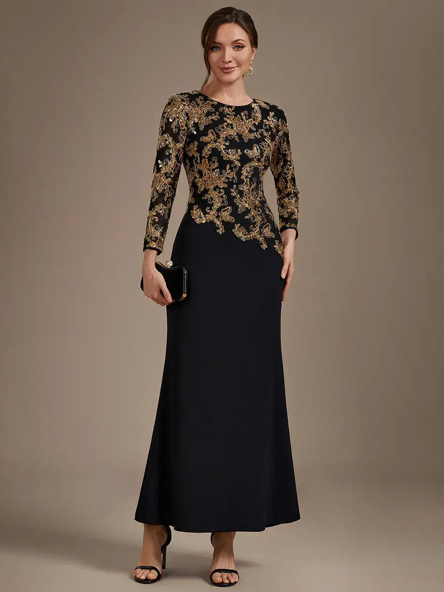 robes-moulantes-a-manches-longues-et-a-sequins-pour-la-mere-de-la-mariee