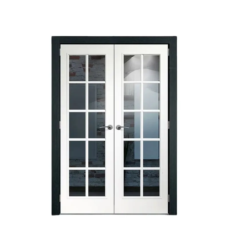 

Modern glass interior aluminum swing French door villa