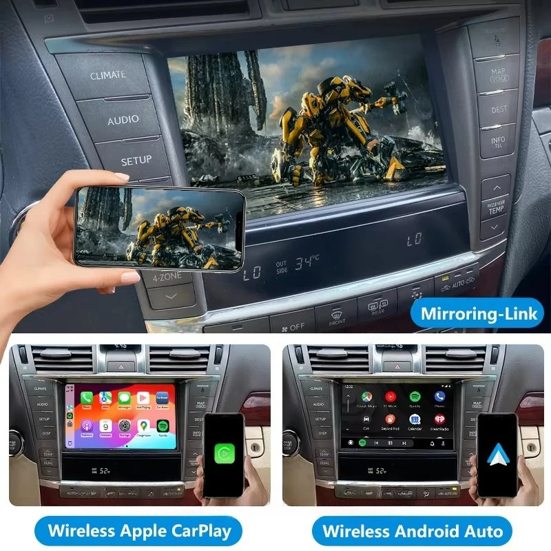 

LS 460 LS600 OEM Беспроводной Apple CarPlay и оригинальное обновление экрана Android Auto для Lexus CarPlay