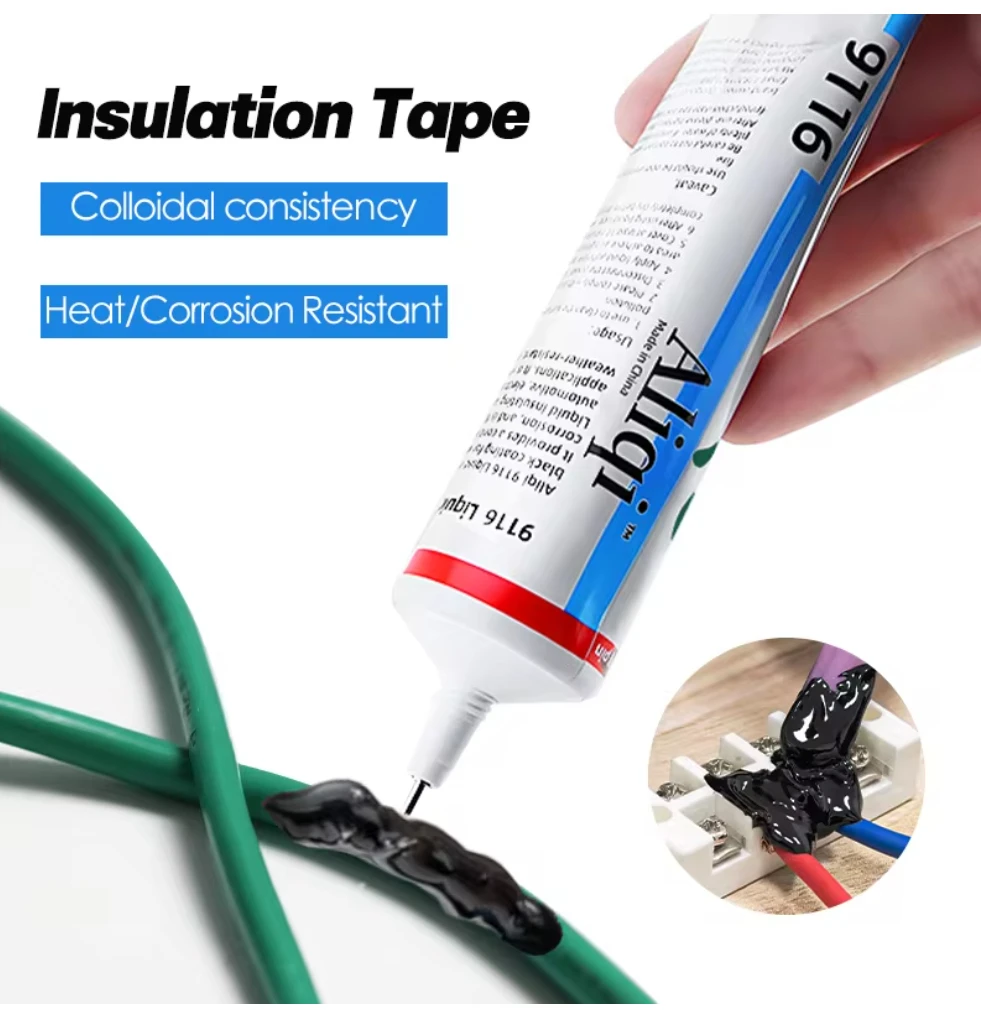 60ml 액체 전기 접착제, 방수 절연 페이스트, 내열 밀봉 기계, 빠른 건조 가정용 전선 접착제