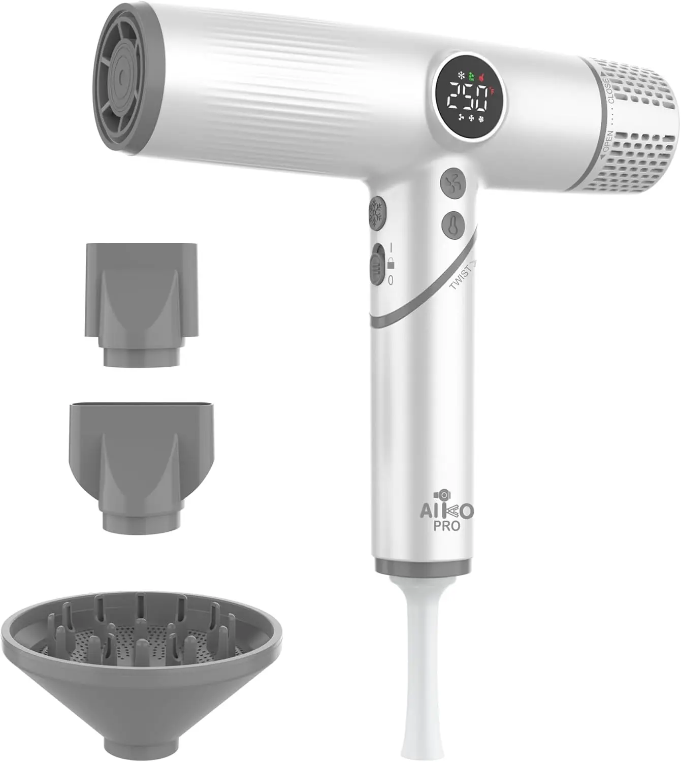 Professional Ionic Hair Dryer with 1800W Brushless High-Speed Motor, Fast-Drying Salon Blow Dryer, Frizz Control, 3 Heat Settings & 3 Speed Levels
