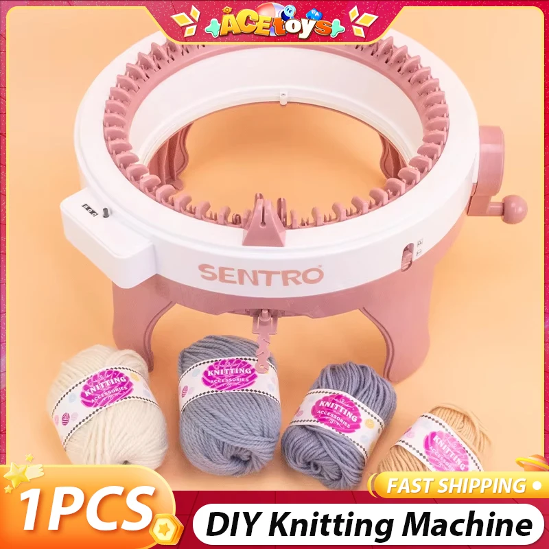 

Wool DIY Knitting Machine 22/40/48 Needles House Playing Parent-Child Interaction Education Safe Children's Knitting Toy