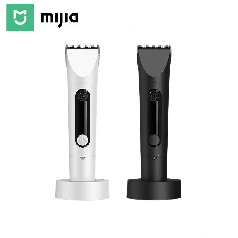 mijia-新しいプロフェッショナルバリカンヘアクリッパー-3-ギア調整-ipx7-防水ヘアトリマーマシン充電ベース付き