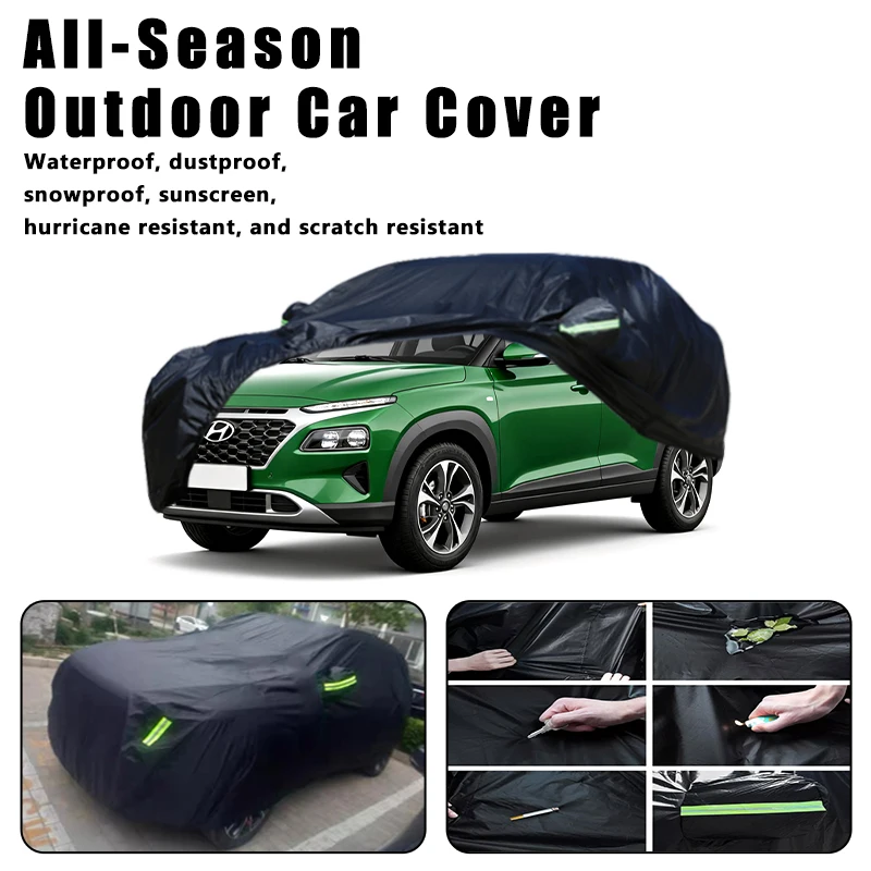ผ้าคลุมรถสำหรับทุกฤดูกาลสำหรับรถยนต์ฮุนได เวนิว - ป้องกันภายนอกได้อย่างเต็มที่ กันน้ำ กันฝุ่น กันแดด อุปกรณ์ตกแต่งภายนอกรถยนต์