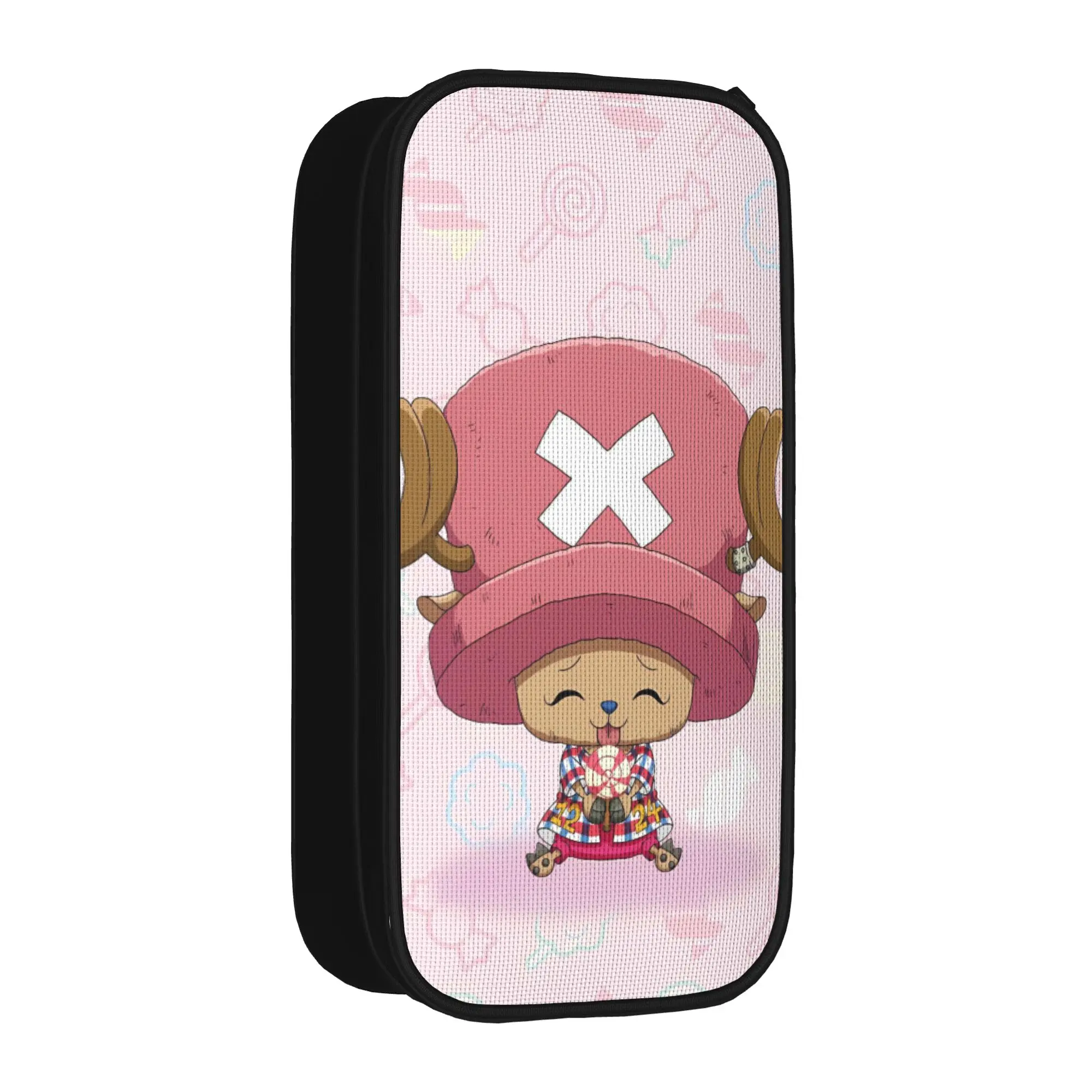 Retro Pencil Case Tony Chopper Pen Box Ones Pieces School Pencil Cases Students Zipper Design School Stationery