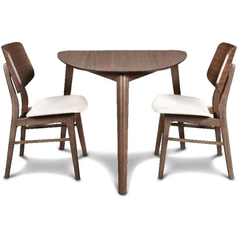 Mid-Century Modern Oscar Corner Table 3-Piece Dining Set