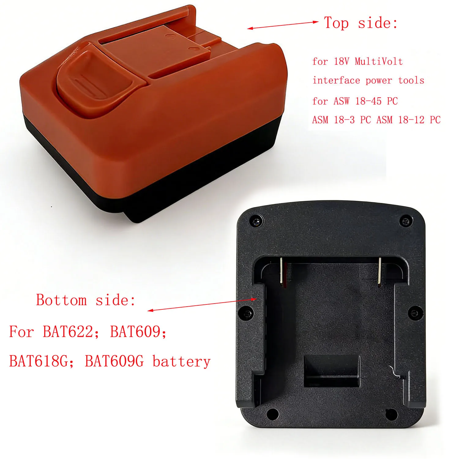 

Адаптер-конвертер для аккумуляторов BAT622, BAT609, BAT618G, 18V MultiVolt, для литиевых аккумуляторов BAT622, BAT609, BAT618G 18V