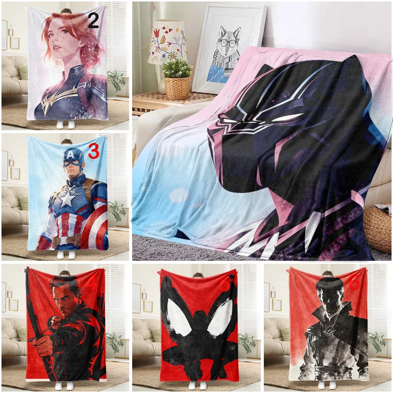 

Marvel Black Panther Blanket Soft Flannel Throw Sofa Bed Cover for Kids Adults Home Decor