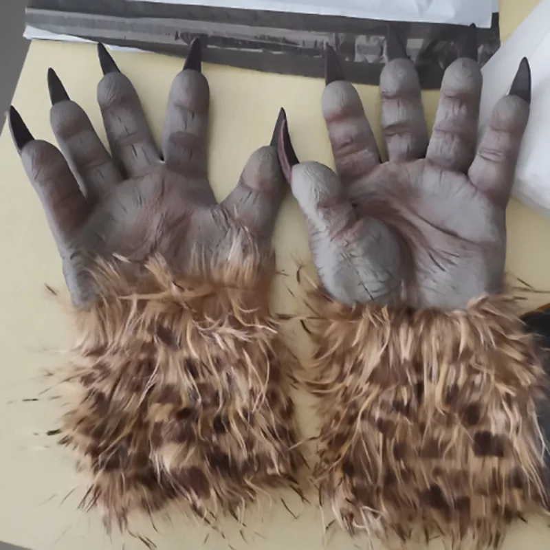 

Simulation Werewolf Gloves Wolf Claw Animal Cosplay Costume 2025 Halloween Carnival Party Festival Dress Up Accessories Props