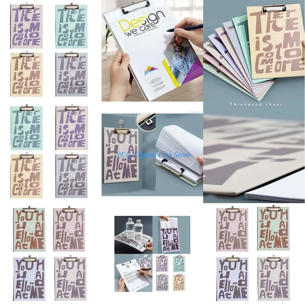 

U75B 4 шт. 4 размера, картон, картон, зажим для офиса, подвесной буфер обмена, школьные и офисные принадлежности