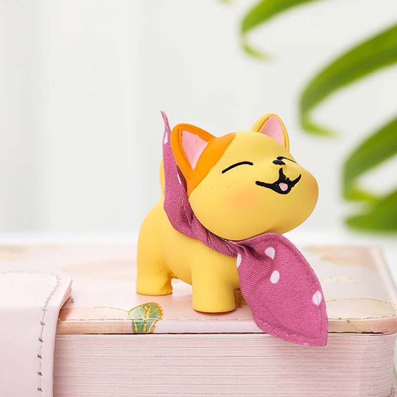 Leuke strik sleutelhanger hanger lachende driedimensionale kat pop meisje hart hars accessoires verpakking en decoratie