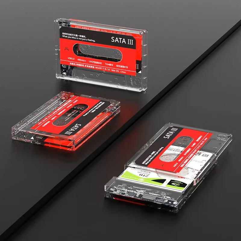 Novo Case para Disco Rígido Externo USB 3.0 de 2,5 polegadas SATA 3.0, Suporta Protocolo UASP para Desktop/Laptop