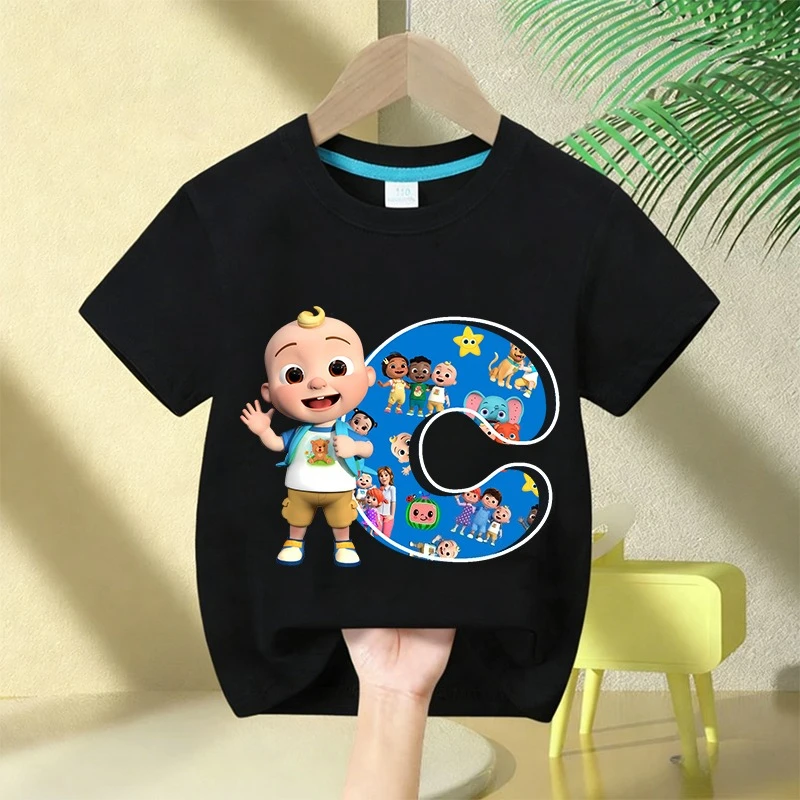 

Cocomelons T-shirt Children's Clothing Cartoon Anime Figure Short Sleeve Summer Casual Orange Tops Shirts Cute Kid Tee Clothes