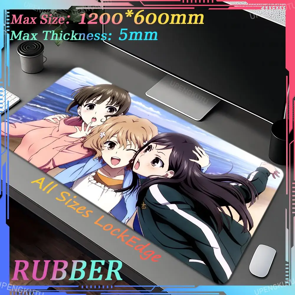 Hanasaku iroha 1200X600X5MM Mouse Office accessories Pad Floor mats Oversized Locked edge pads Desk mats Gaming Mouse Pad