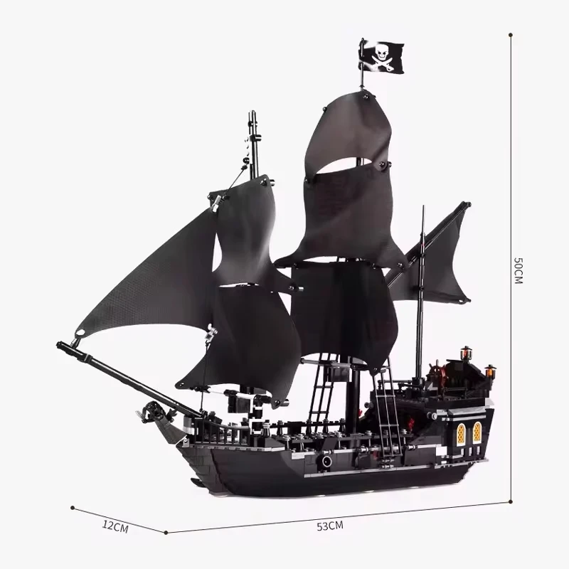 Pirates of the Caribbean Revenge Battleship Black Pearl and Anne Sailing Building Blocks Creative Ornaments are the best gifts image 5