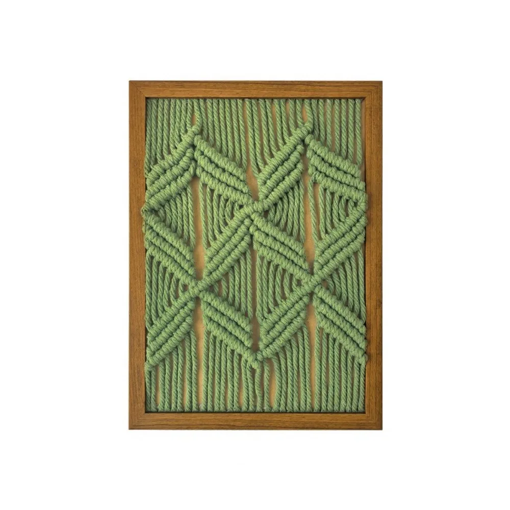 Dual-use Woven Tapestry Picture Frame Hand Woven Picture Frame Woven Decor Painting Tabletop Display Cotton Thread
