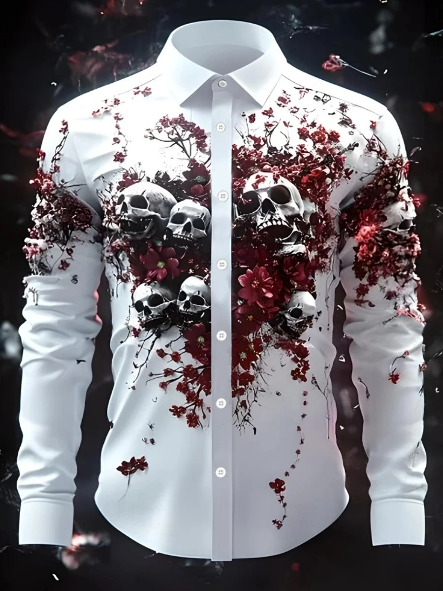 New Hawaiian-style shirt, men's fashionable casual long-sleeved shirt. Suitable for holiday parties. Fast shipping.