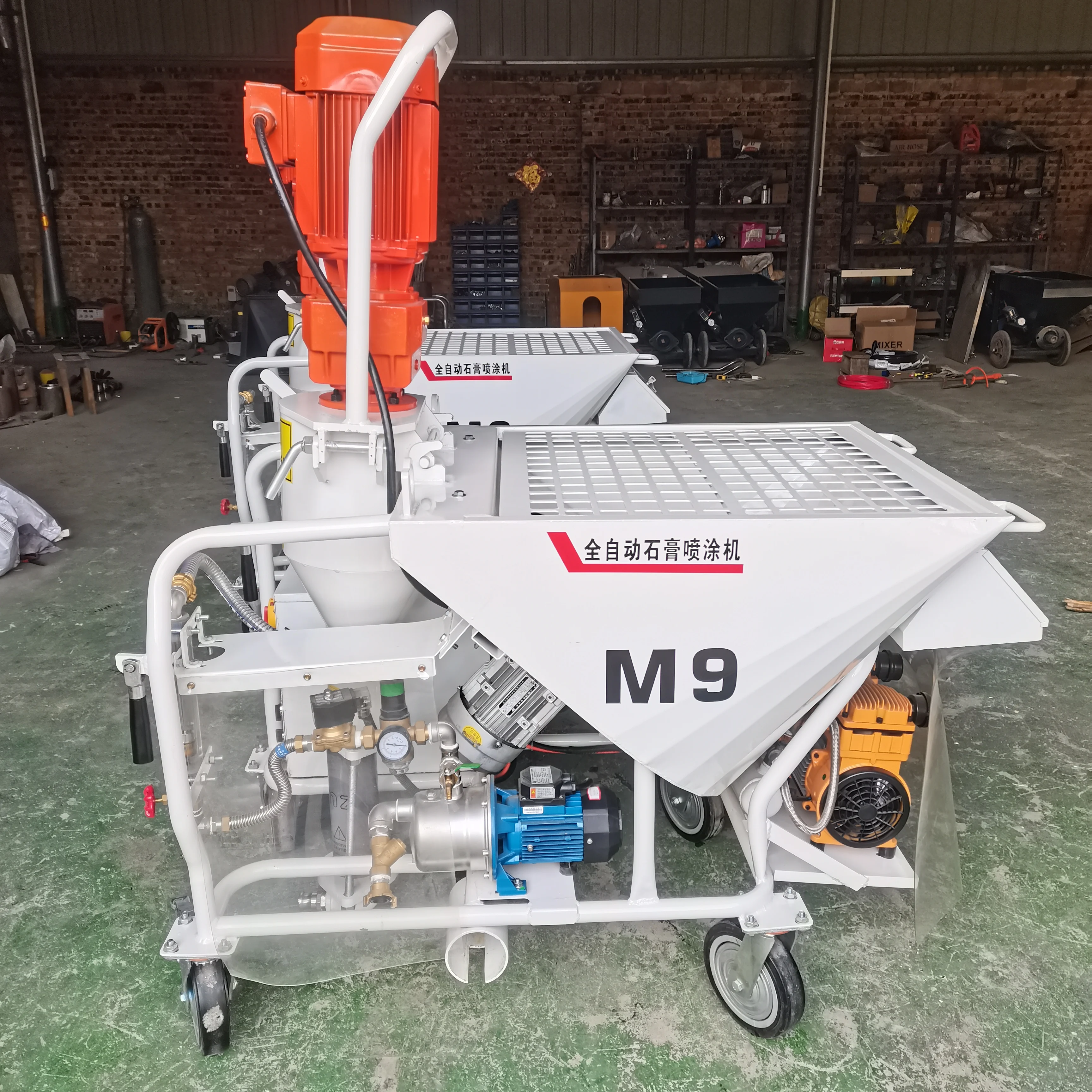 Best-selling High-efficiency Mortar and Plaster Spraying Machine for Building Wall Construction.