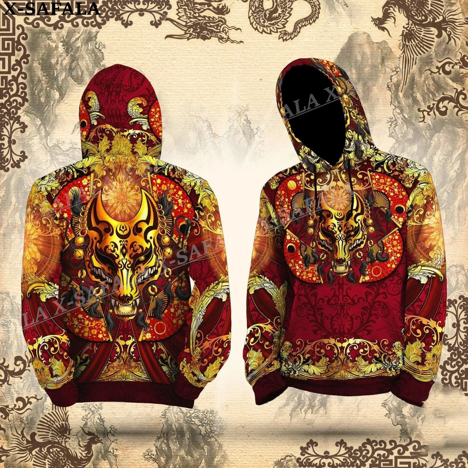 

Kitsune Fox Japanese Myth 3D Print Zipper Hoodie Man Female Pullover Sweatshirt Hooded Jacket Jersey Coat Tracksuits-11