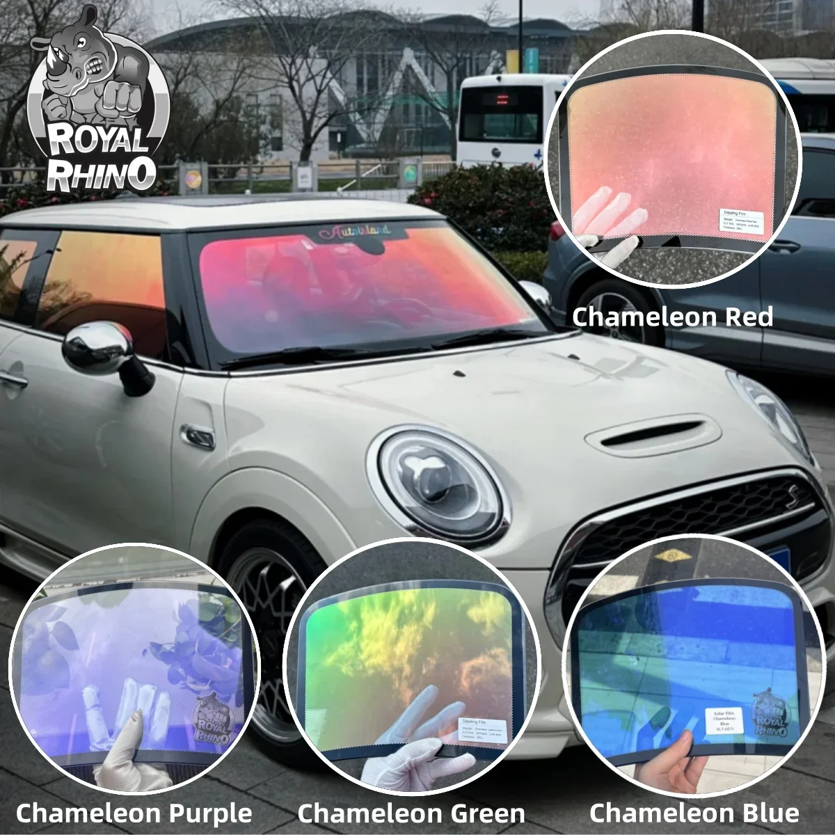 

Фиолетовый/зеленый/синий/красный Хамелеон VLT 60 ~ 80% фольга для лобового стекла автомобиля, тонировка переднего и заднего стекла, защита лобового стекла, солнечная тонировочная пленка