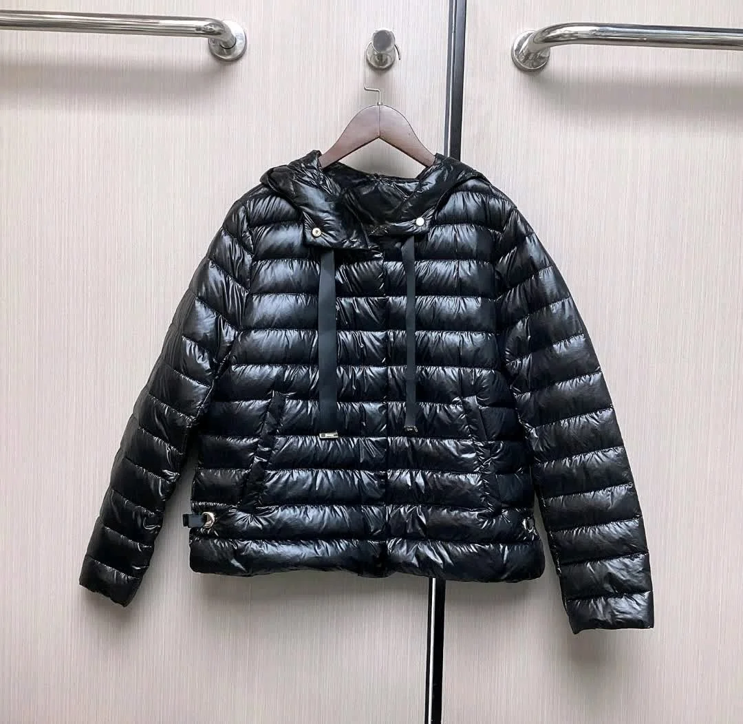 2025H nuovo stile colore puro con coulisse temperamento con cappuccio pendolarismo piumino leggero e sottile