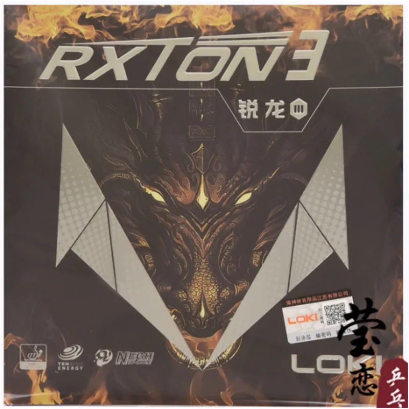 Original LOKI RXTON 3 AND PRO Table Tennis Rubber Tacky Pimples in Case Sponge Fast Attack Loop Ping Pong Racket