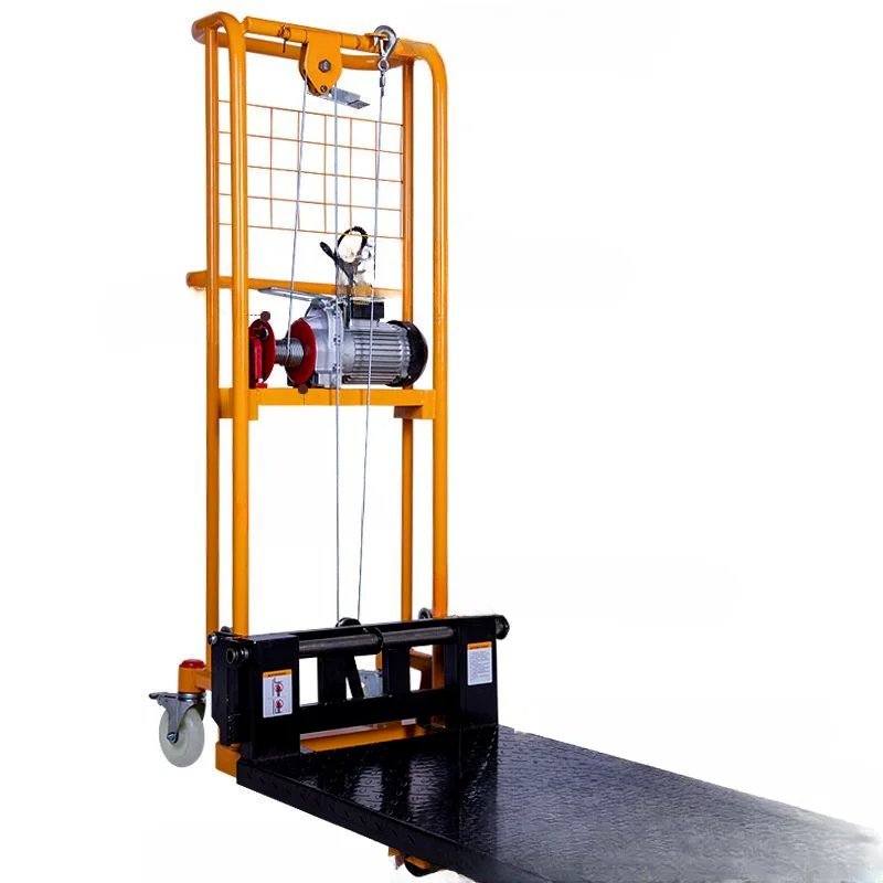 New electric forklift small stacker manual handling miniature electric lift car light household loading and unloading truck