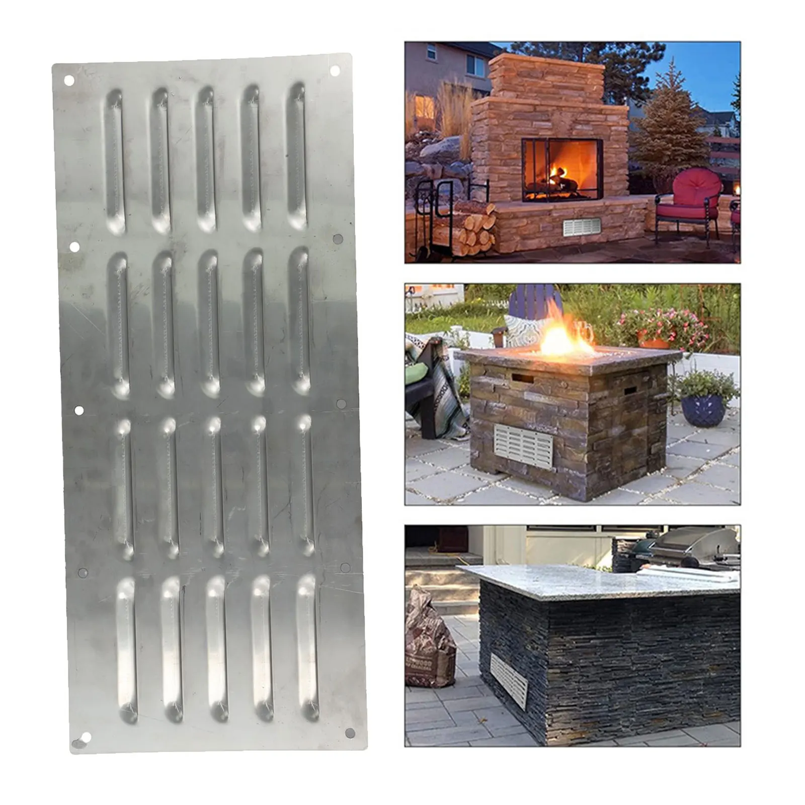 Stainless Steel Ventilation Panels Decorative Ondock Exhaust Panels For Masonry Ondocks, Ventilation Panels For Outdoor Kitchens